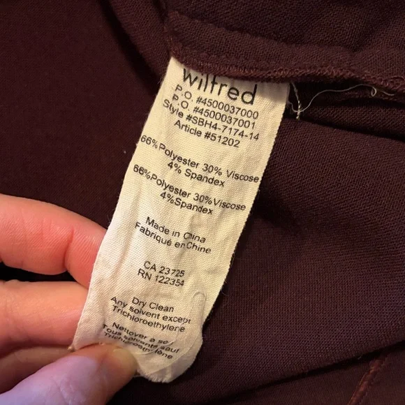 WILFRED Plum Wrap-Front Tulip Style Mini Skirt size small - Picture 7 of 8